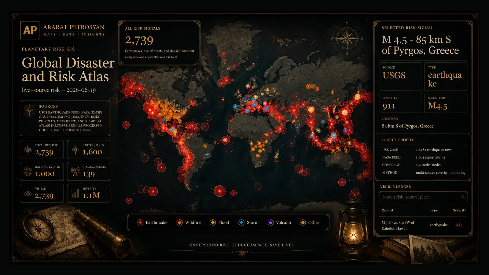 Global disaster risk map
