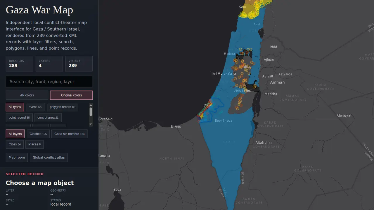 Gaza War Map map preview