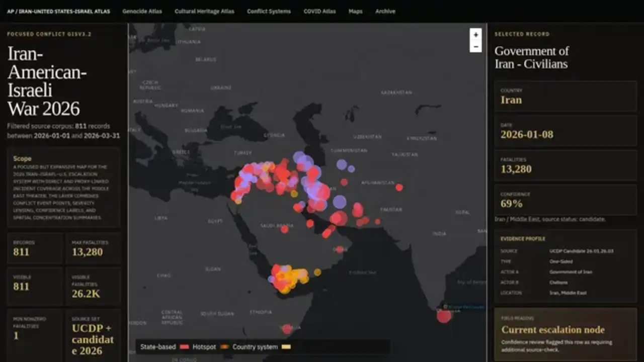 Iran–American–Israeli War 2026 map preview