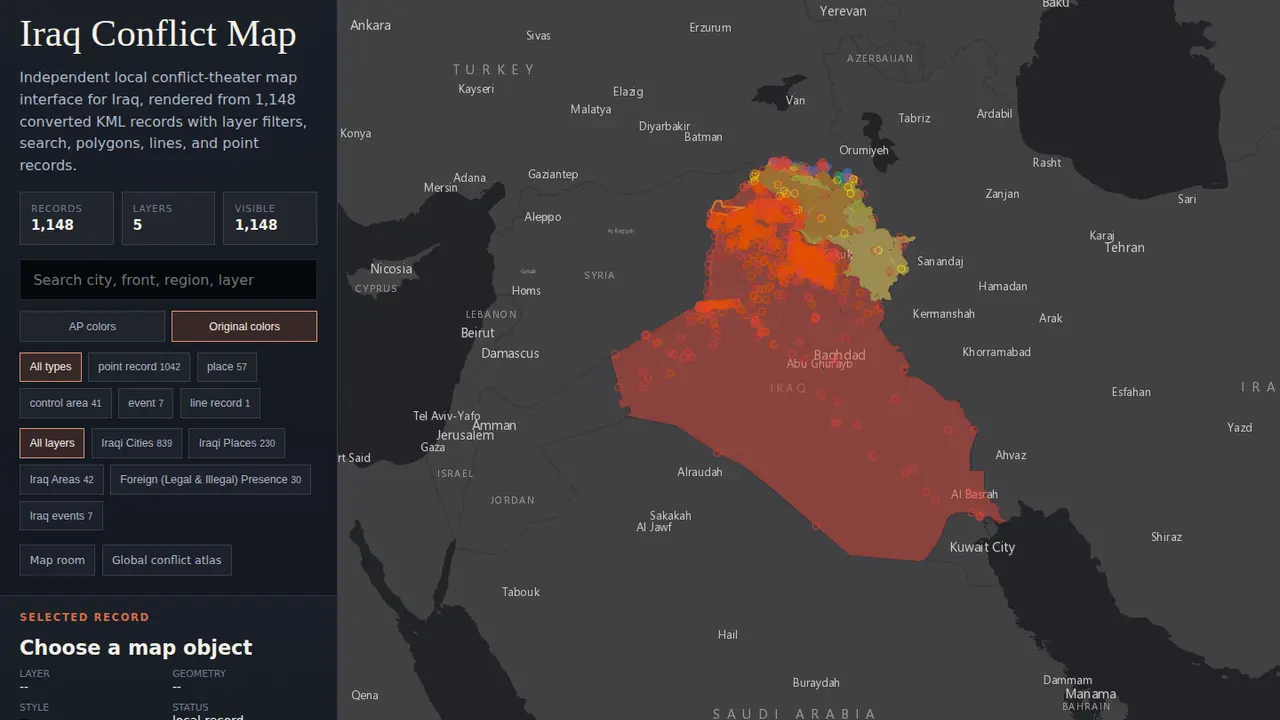 Iraq Conflict Map map preview