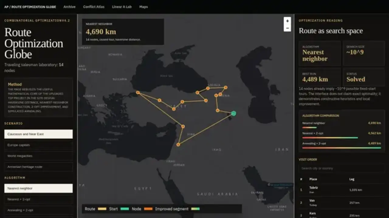 World City Route Globe map preview