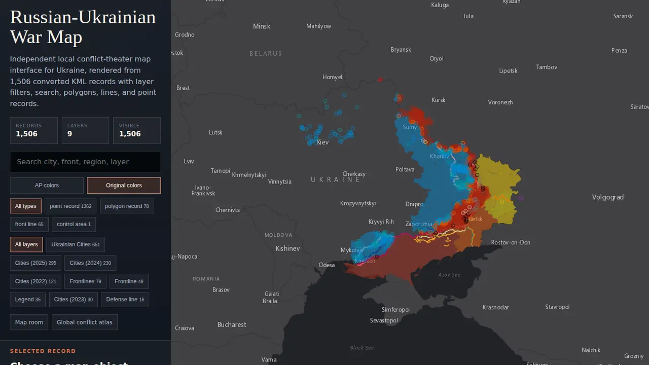 Russian–Ukrainian War Map map preview