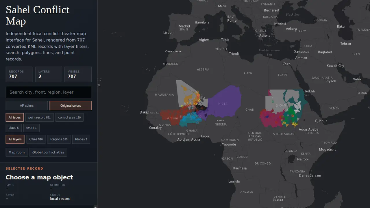 Sahel Conflict Map map preview