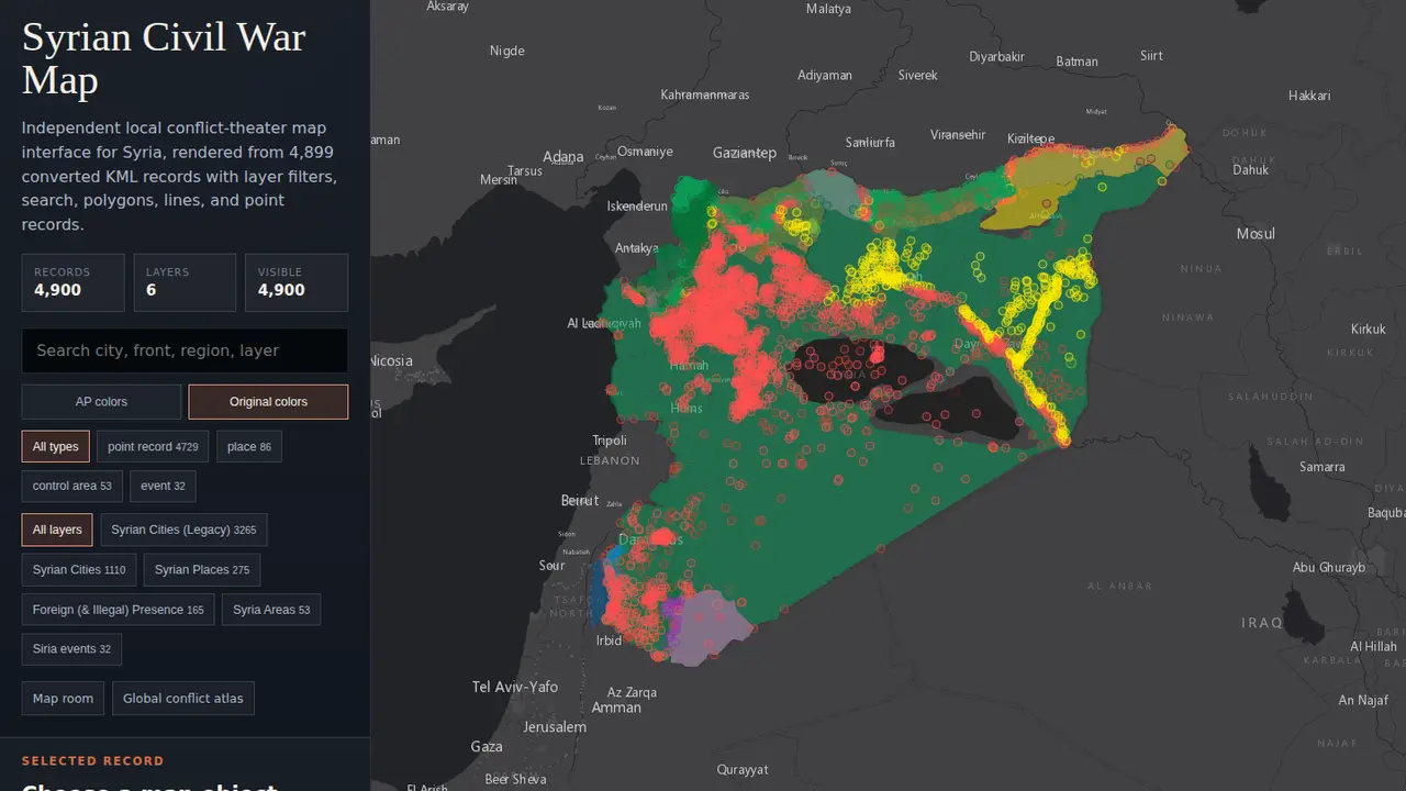 Syrian Civil War Map map preview